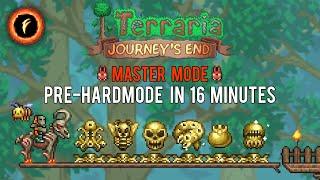 All of Terraria 1.4 Journey's End Master Mode Pre-hardmode in 16 Minutes (1/2)