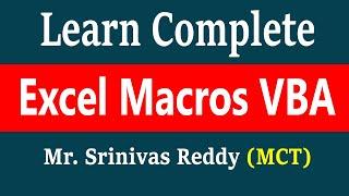 MS Excel 2019 Macros VBA Complete Tutorial || VBA Macros in Excel