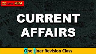 22 June Current Affairs 2024  Crazy GK Tricks  Daily Current Affairs Today Crazy Gk Tricks 2024