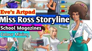 Miss Ross Complete Storyline || Eve's Artpad || School Magazines || Summertime Saga