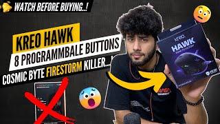 KREO Hawk Gaming Mouse | 8 Programmable Buttons | PixArt 3327 Sensor under 1250Rs