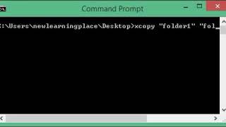 Use xcopy command on windows command prompt to copy file and folders