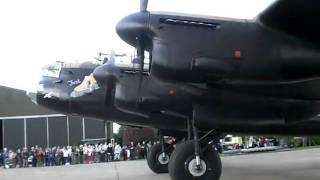 Lancaster Merlin engines clearing their throats!