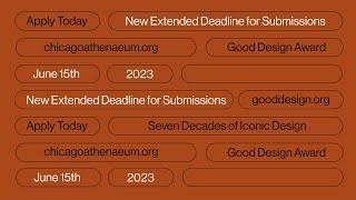 Good Design® Awards 2023 - EXTENDED DATE FOR APPLICATIONS