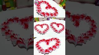 valentine heart making idea with paper / paper craft / #diy #happyvalentinesday #cutecraft #nirmana