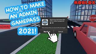 How to make an ADMIN GAMEPASS on ROBLOX 2021