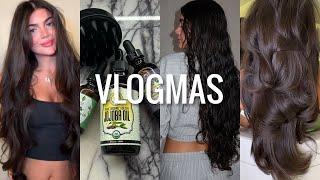 VLOGMAS DAY 17: my haircare guide to healthy & long hair * favorite products + oiling routine *