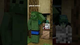 Become To Zombie With Zombie Girl minecraft animation #shorts