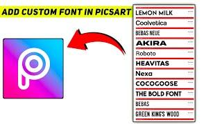 Picsart me font kaise add kare ! How to add fonts in picsart free