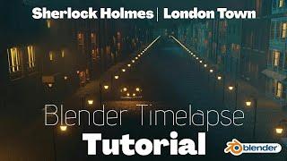 Tutorial: Vintage Sherlock Holmes Town in Blender | Blender Timelapse | Aneesh Ahmed