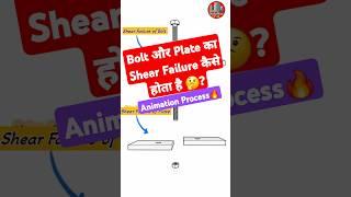 Shear Failure of Bolt & Plate| Civil Engineering Shorts |Structural Failures Explained #viralshorts