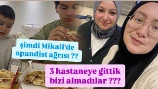 sabah 5den akşam 4 kadar⁉️sinirlerim alt üst⁉️şimdi de mikail ile hastane hastane dolaşıyorum⁉️vlog