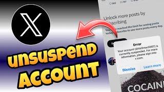 How To Unsuspend Twitter X Account (New Method) || Recover Suspended Twitter Account