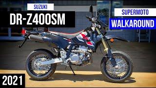 2021 Suzuki DR-Z400SM Supermoto Motorcycle Walkaround | DRZ 400 SM