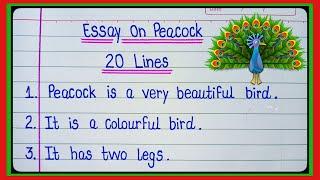 20 lines essay on Peacock in English||Essay on Peacock in English ||Peacock|| Essay On Peacock l