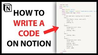 How to Write Code in Notion