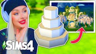 Can I Transform this TIERED CAKE Shell Challenge into a Cute House?? // Sims 4 Build Challenge