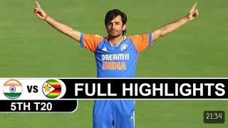 INDIA VS ZIMBABWE FUL HIGHLIGHT 5TH T20 MATCH 2024 #cricket #highlightcricket IN vs GIM #viral