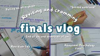 exam vlog  revising & cramming for my abnormal psych final, all nighter, coffee, lots of stress 