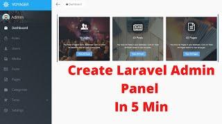 How To Create Admin Panel In laravel Step By Step | Laravel Voyager Admin Panel Tutorial (2023)