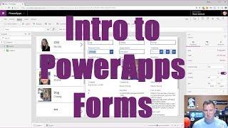 PowerApps Forms - Introduction to data sources, data cards, and layout