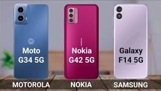 Moto G34 5G Vs Nokia G42 5G Vs Galaxy F14 5G | Full Comparison | Technical Genie