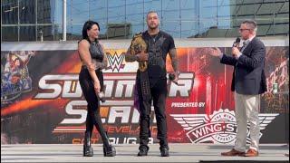 Damian Priest & Rhea Ripley FULL MEDIA SCRUM - WWE Summerslam Press Conference 8/2/2024