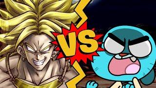 M.U.G.E.N Battles | Broly LSSJ vs Gumball Watterson | Dragon Ball Z vs The Amazing World of Gumball