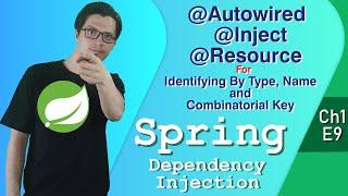 @Autowired, @Inject & @Resource | Dependency Injection | Spring Tutorial |Ch1|E9|