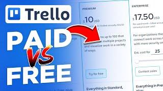 Free Trello Vs Paid Trello | Project Management Software Plan Comparison (2024)