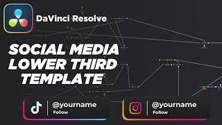 Social Media Lower Third Templates | Davinci Resolve 18