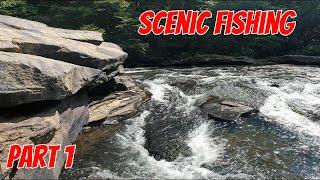 Beautiful Creek! Wade Fishing with Hellgrammites, Micro Craws, and Crappie Magnets.