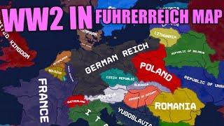 If WW2 happened on Fuhrerreich map - Hoi4 Timelapse