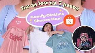Shopee Sale Comfy Clothes Haul + Try On (Cropped Tops, Oversized Shirts, Jogger Pants) 