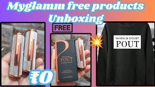 Myglamm free products unboxing Myglamm pout by Karan johr lipstick Free Karan johr lipstick 