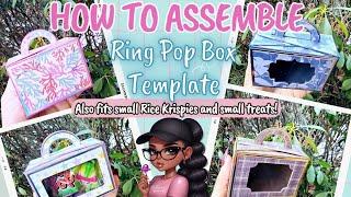 How to Assemble AK Ring Pop Box Template by Andrina's Kreations llc