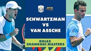 Diego Schwartzman vs Luca Van Assche Highlights | Rolex Shanghai Masters 2023