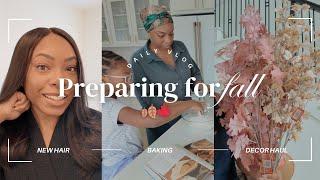 Preparing for Fall  | Fall Home Decor Haul, Baking, New Hair | MOM VLOG