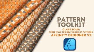 NEW CLASS TRAILER: 3 Ways to Create Scallop Motifs in Affinity Designer V2 | Surface Pattern Design