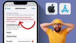 How to Fix your payment method was declined. update it or add a new payment method and try again