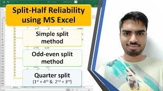 Split-Half Reliability using Excel and SPSS (Spearman-Brown Prophecy Coefficient)