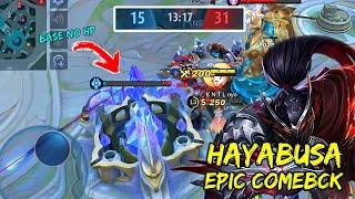 EPIC COMEBACK WITH 2 MM AND NO TANK! | HAYABUSA SOLO CARRY GAMEPLAY - MLBB