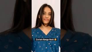 Hide Curtain Bangs Hack  #youtubeshorts #hairstyle #hairhacks #bangshack #viralhacks #viralvideos