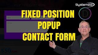 Divi Theme Fixed Position Icon To POPUP Contact Form