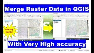 Merge Raster or mosaic Topographical Map in QGIS: A complete Tutorial for beginners (Step-by-step)