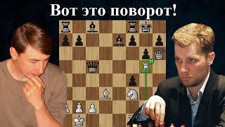 Жестоко наказал за пешкоедство! Александр Халифман  - Евгений Бареев. Вейк-ан-Зее 2002. Шахматы