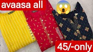 Ajio All Stars Sale # Avaasa brand Offer on all items Starts at ₹45 Only # Kurthis, Kurthi