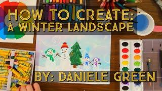 Artsonia After School Art Club - Daniele Green - Winter Landscape