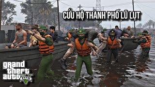 GTA V # Quân Đội, Công An Cứu Trợ Người Dân Ra Khỏi Khu Vực Sạt Lở, Ngập Lụt | Ngọc Lâm Gaming