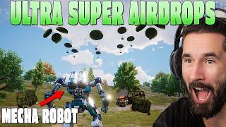 Chasing New Mega Airdrops With Mechas! Strong Squad Gameplay  PUBG MOBILE